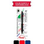 Pluma Retráctil Pentel Vicuña BXC45BP-M / Punto extrafino / Tinta negra roja azul verde / 1 pieza
