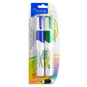 Marcador para Pizarrón Blanco Azor Aquarelo 2 piezas