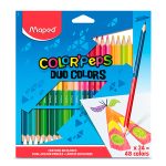 Lápices de Colores Bicolores Triangulares Maped Color'Peps Duo 24 piezas