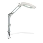 Lámpara para Restirador Artiva con Clip y Lupa Blanco