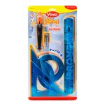 Juego de Geometría Vinci Flexy Mediano Azul 4 piezas