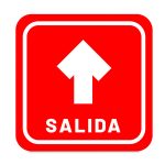 Letrero Salida para Piso Mercería La Principal / 29.5 x 29.5 cm