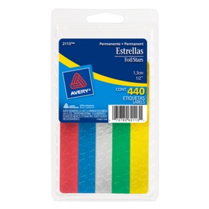 Etiquetas de Estrella Avery Multicolor 440 piezas