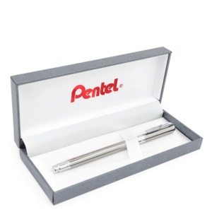 Bolígrafo de Gel Pentel Energel Slim Silver