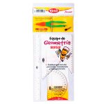 JUEGO DE GEOMETRIA VINCI (TRANSPARENTE, 5 PZS.)