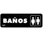 Letrero Baños Sablón / 23 x 7.5 cm