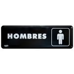 Letrero Hombres Sablón / 23 x 7.5 cm