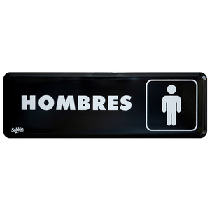 Letrero Hombres Sablón / 23 x 7.5 cm