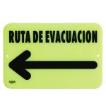 Letrero Ruta de Evacuación Sablón / 22.8 x 15.2 cm