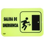 Letrero Salida de Emergencia Sablón / 22.8 x 15.2 cm