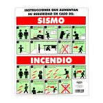 Letrero de Emergencia Sablón Que Hacer en Caso de Sismo o Incendio