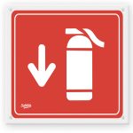 Letrero Extintor Sablón / 16.5 x 16.5 cm