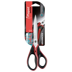 Tijeras Maped Advanced Gel 21 cm Negro con Rojo